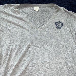 Abercrombie & fitch grey burnout v neck